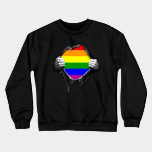 Premium Gay Pride Rainbow Shirt Crewneck Sweatshirt